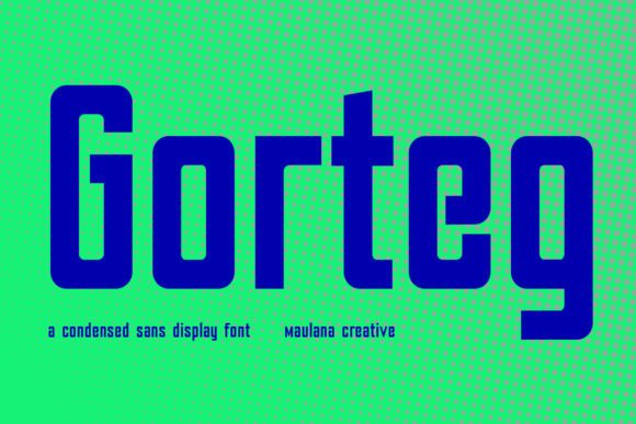 Gorteg Condensed Sans Display Font: Industrial Edge for Modern Design