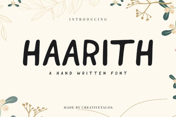 Haarith Font: A Handmade Typeface for Creative Projects