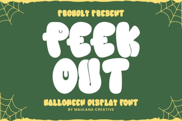 Peek out Font: A Bubbly Display Typeface for Joyful Designs