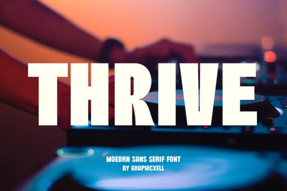 Thrive Font: A Minimalist Typeface for Modern Designers