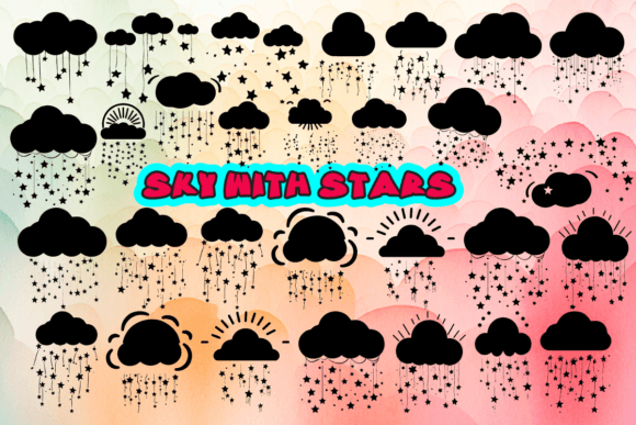 Twinkling Typography: The Sky with Stars Font Collection